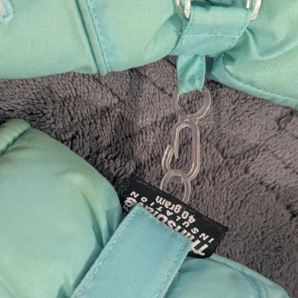 Kids Teal Insulated Mittens